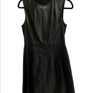 Theory lambskin leather dress
